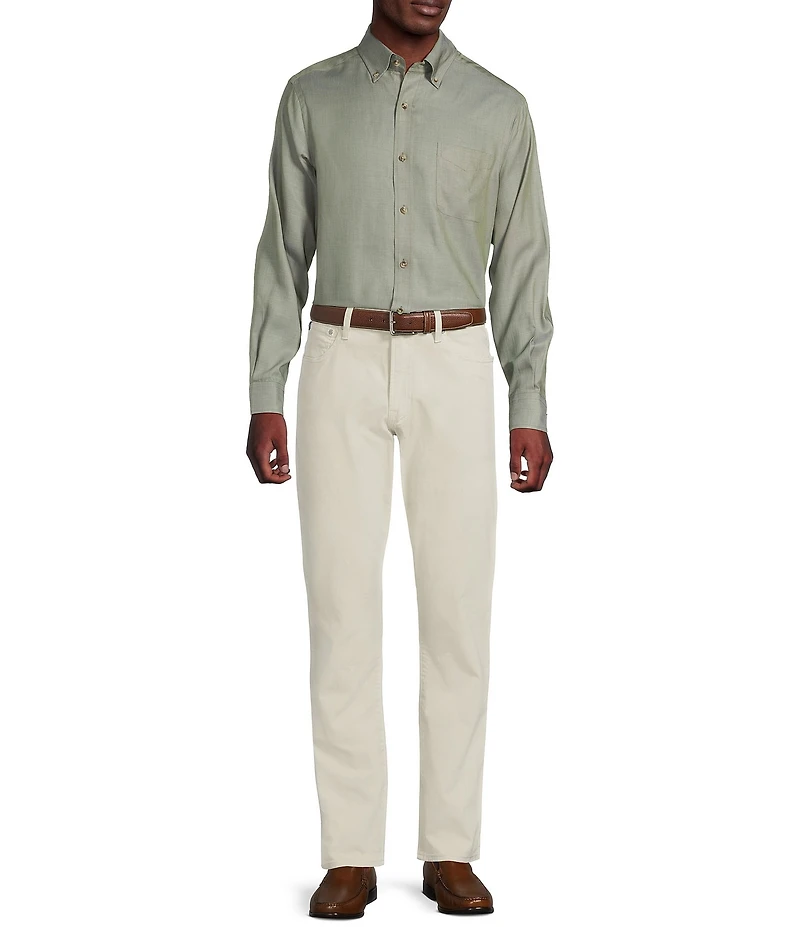 Cremieux Blue Label Solid Twill Long Sleeve Woven Shirt