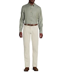 Cremieux Blue Label Solid Twill Long Sleeve Woven Shirt