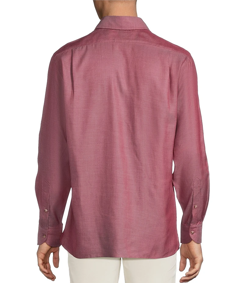 Cremieux Blue Label Solid Twill Long Sleeve Woven Shirt