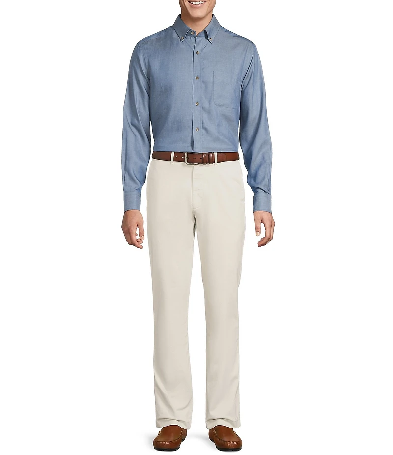 Cremieux Blue Label Solid Twill Long Sleeve Woven Shirt