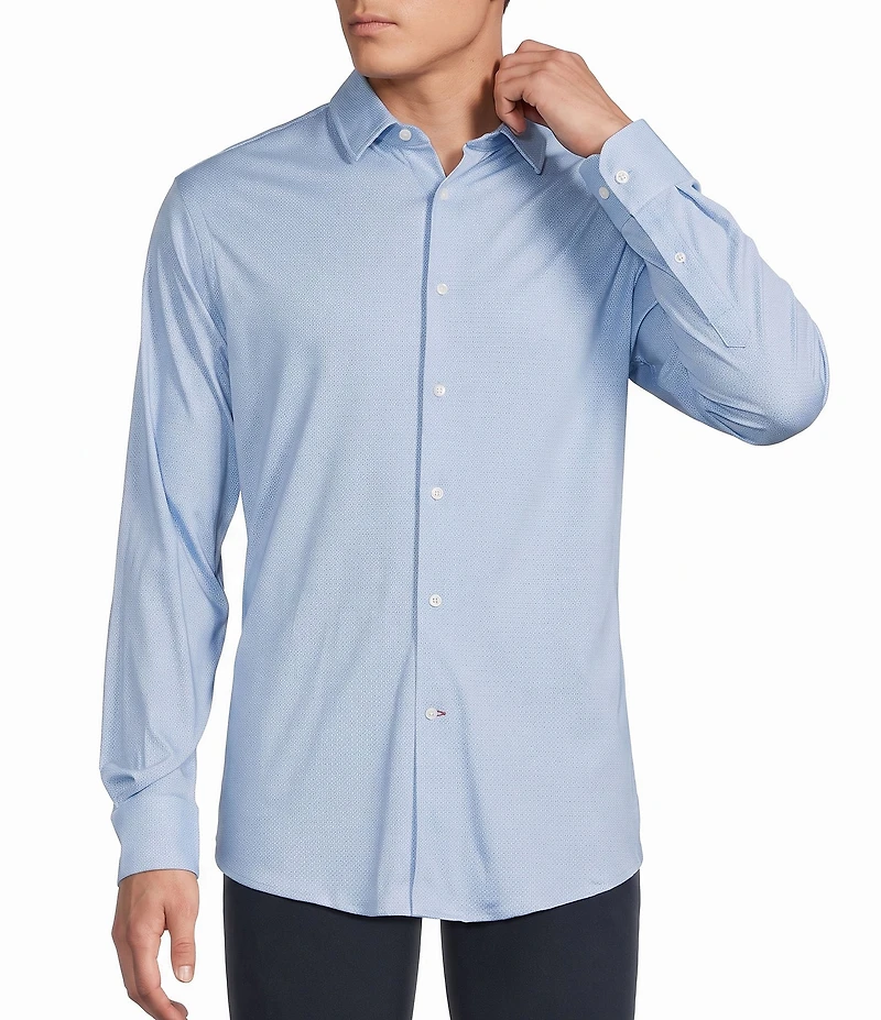 Cremieux Blue Label Square Geometric Print Interlock Cotton Shirt