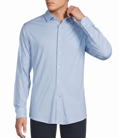 Cremieux Blue Label Square Geometric Print Interlock Cotton Shirt