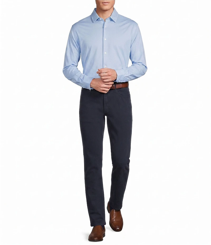 Cremieux Blue Label Square Geometric Print Interlock Cotton Shirt