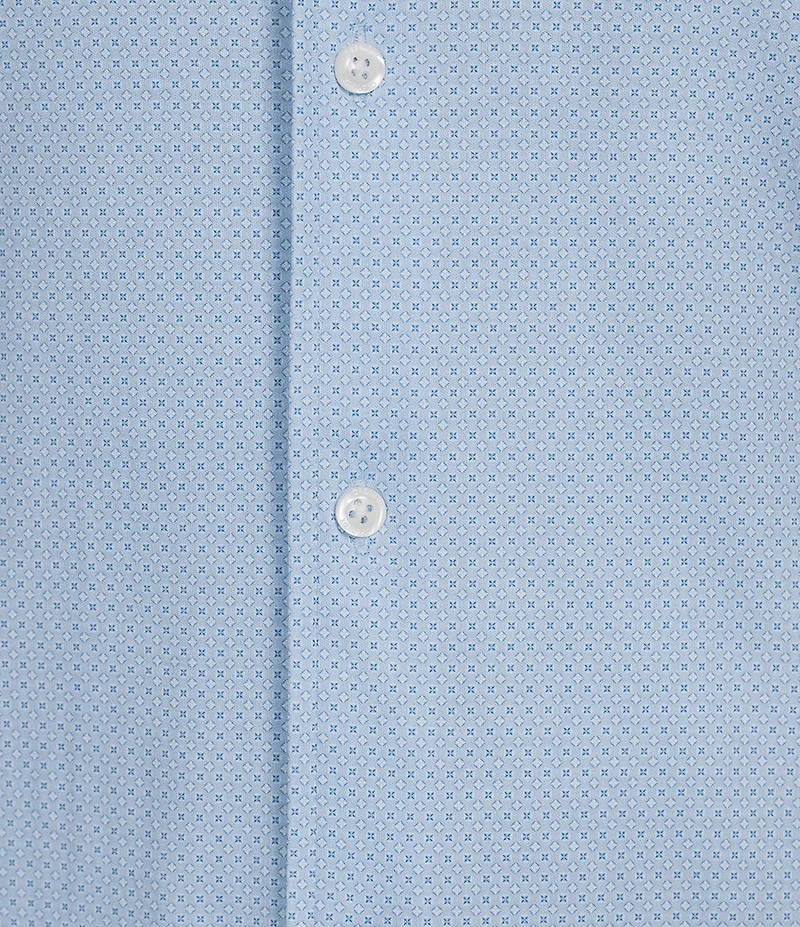 Cremieux Blue Label Square Geometric Print Interlock Cotton Shirt