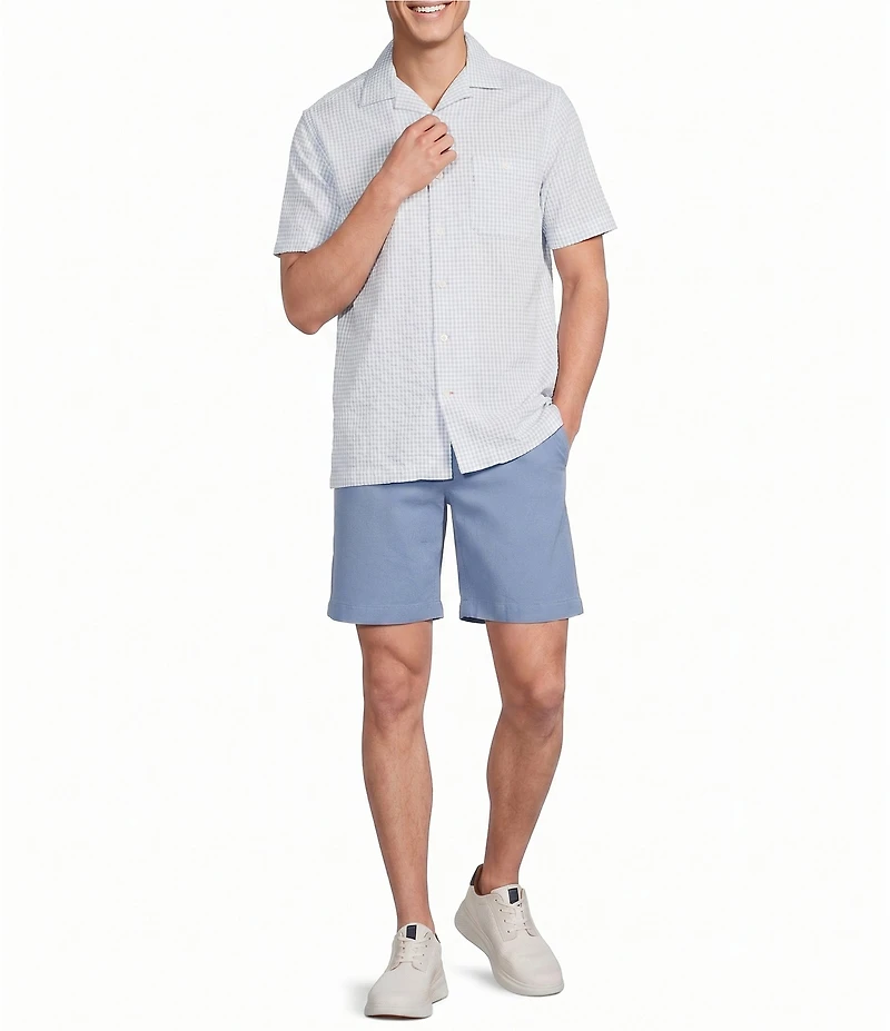 Cremieux Blue Label St. Barts Collection Check Short Sleeve Woven Camp Shirt