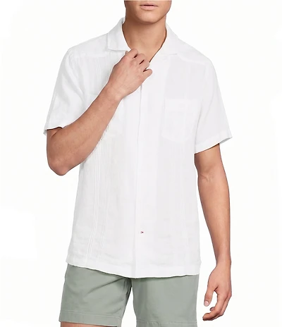 Cremieux Blue Label St. Barts Collection Embordered Short Sleeve Woven Camp Shirt
