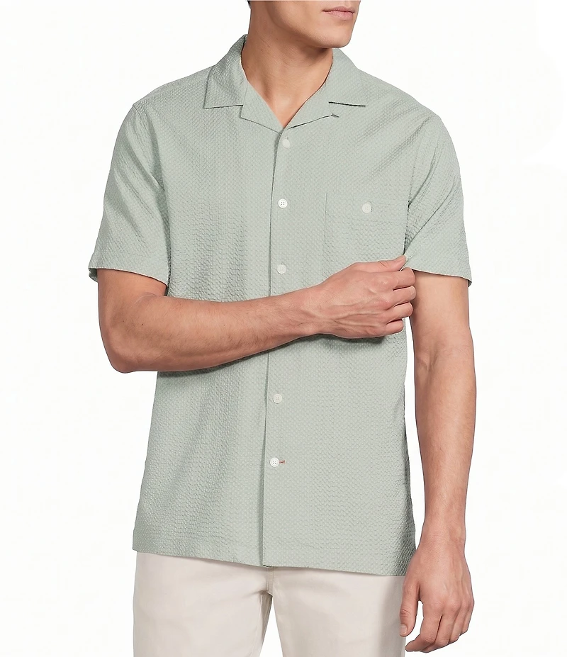 Cremieux Blue Label St. Barts Collection Geometric Print Short Sleeve Woven Camp Shirt
