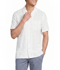 Cremieux Blue Label St. Barts Collection Plaid Short Sleeve Woven Camp Shirt