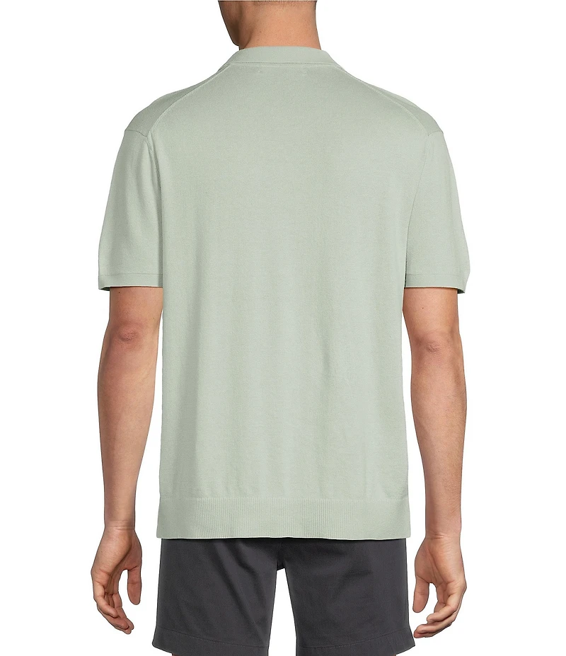 Cremieux Blue Label St. Barts Collection Short Sleeve Coat Front Sweater Shirt