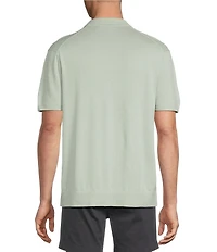 Cremieux Blue Label St. Barts Collection Short Sleeve Coat Front Sweater Shirt