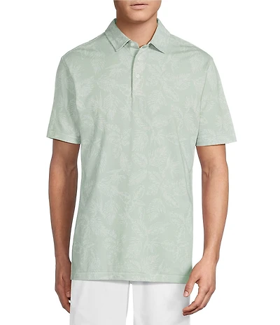 Cremieux Blue Label St. Barts Collection Short Sleeve Palm Leaf Polo Knit