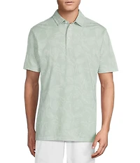 Cremieux Blue Label St. Barts Collection Short Sleeve Palm Leaf Polo Knit