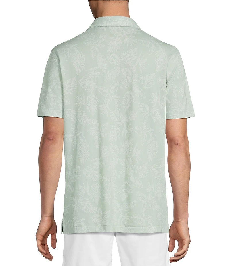 Cremieux Blue Label St. Barts Collection Short Sleeve Palm Leaf Polo Knit
