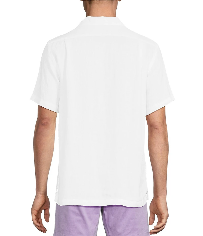 Cremieux Blue Label St. Barts Collection Solid Short Sleeve Woven Camp Shirt