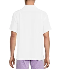 Cremieux Blue Label St. Barts Collection Solid Short Sleeve Woven Camp Shirt