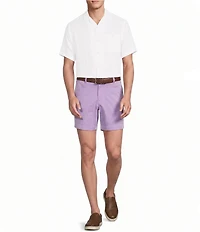 Cremieux Blue Label St. Barts Collection Solid Short Sleeve Woven Camp Shirt