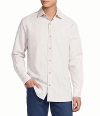 Cremieux Blue Label St. Barts Collection Stripe Long Sleeve Woven Shirt