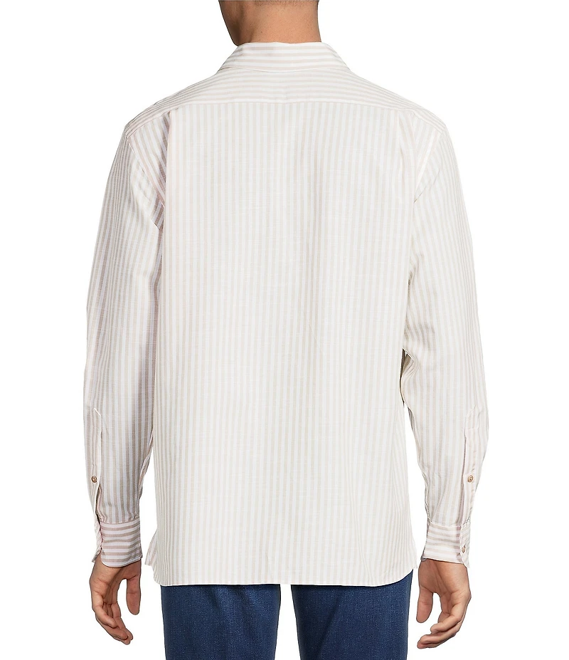 Cremieux Blue Label St. Barts Collection Stripe Long Sleeve Woven Shirt