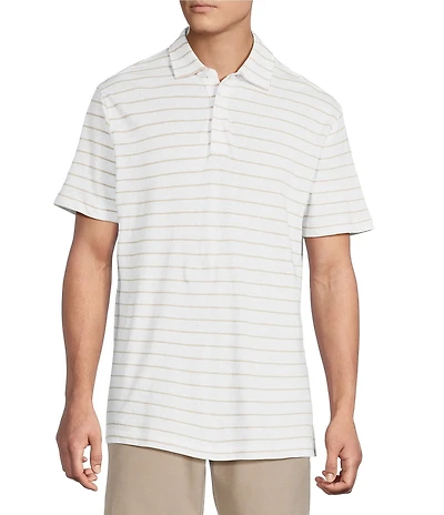 Cremieux Blue Label St. Barts Collection Stripe Short Sleeve Polo Shirt