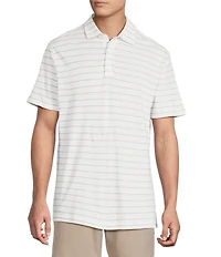 Cremieux Blue Label St. Barts Collection Stripe Short Sleeve Polo Shirt