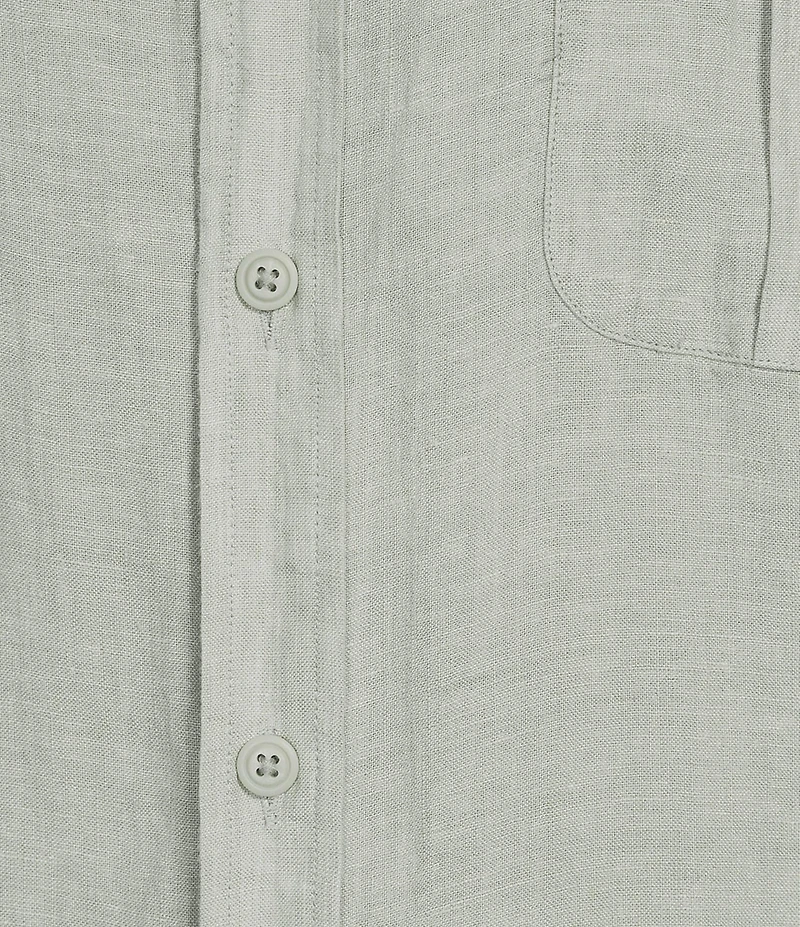 Cremieux Blue Label St. Barts Solid Linen Long Sleeve Woven Shirt