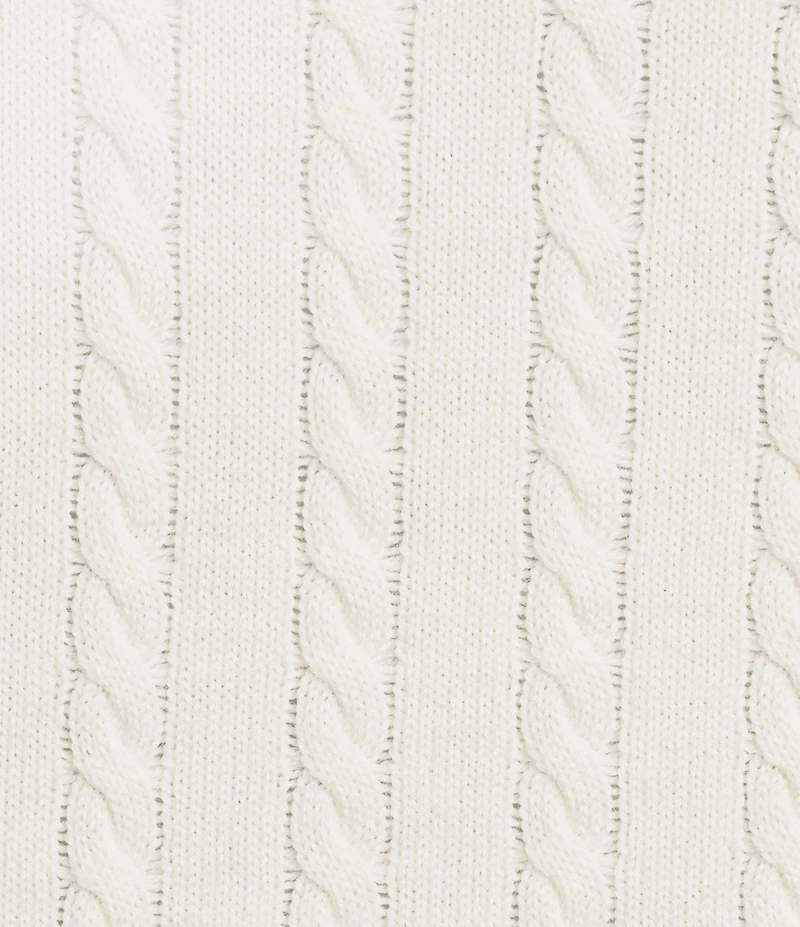 Cremieux Blue Label St. Moritz Collection Cable Knit Merino Wool Crewneck Sweater