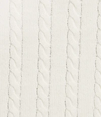 Cremieux Blue Label St. Moritz Collection Cable Knit Merino Wool Crewneck Sweater