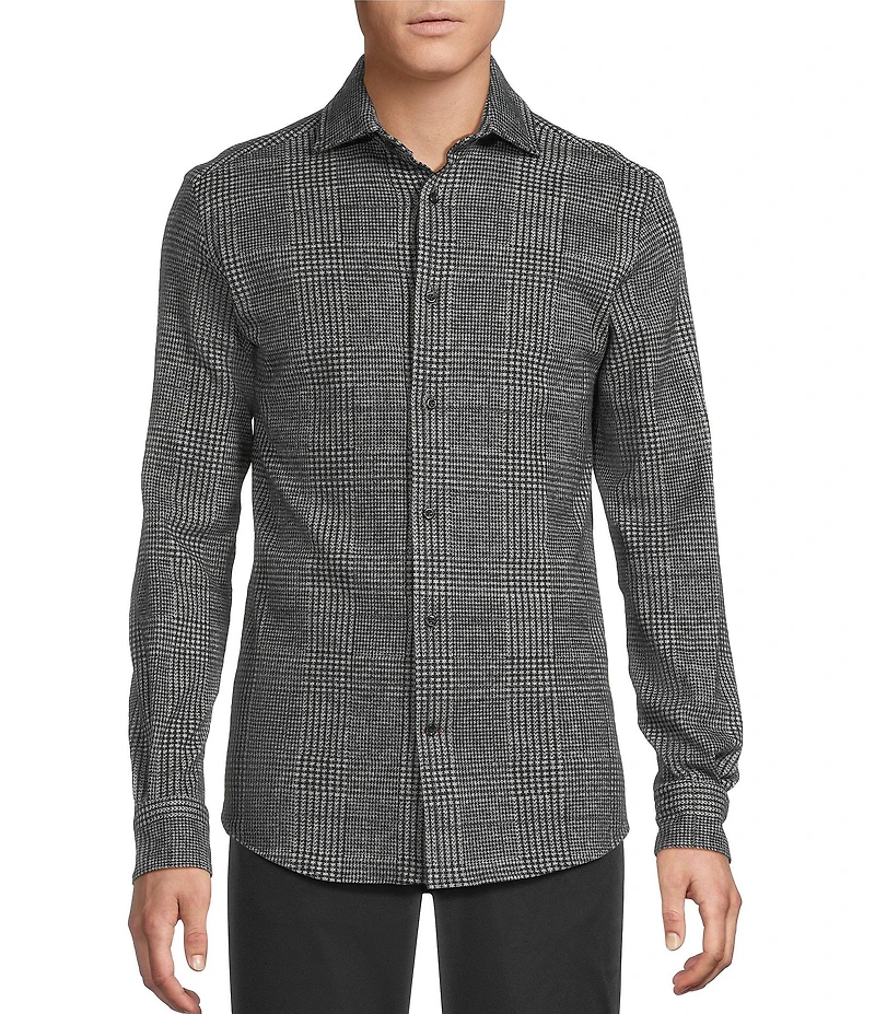 Cremieux Blue Label St. Moritz Collection Coatfront Knit Shirt