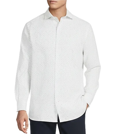 Cremieux Blue Label St. Moritz Collection Fleur De Lis Long Sleeve Woven Shirt