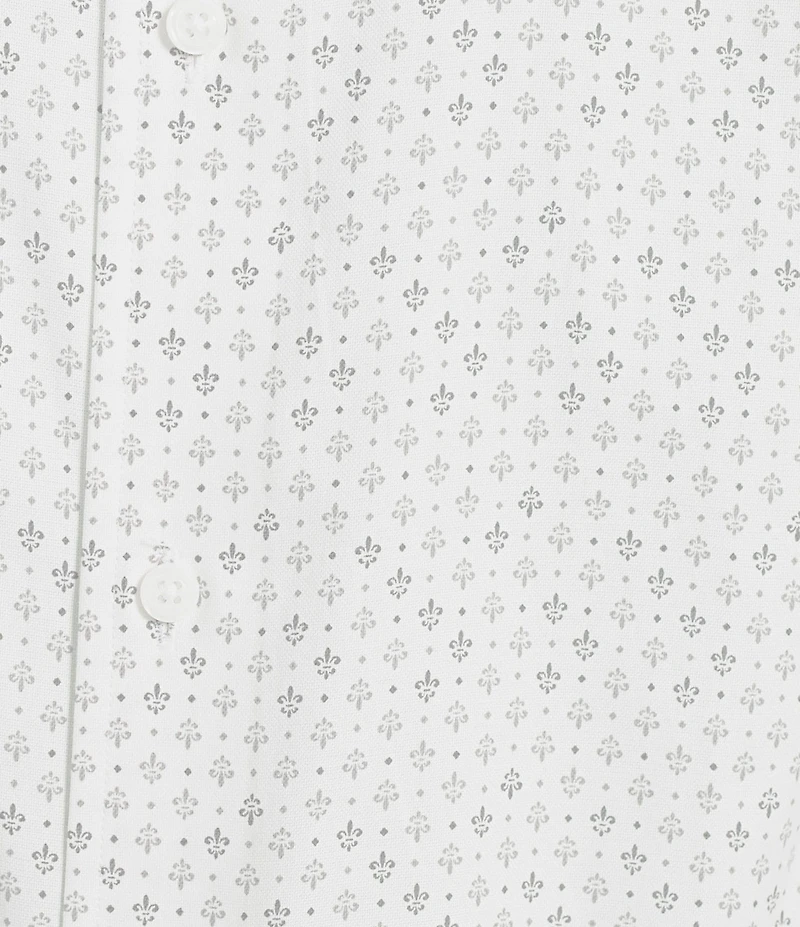 Cremieux Blue Label St. Moritz Collection Fleur De Lis Long Sleeve Woven Shirt