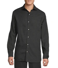 Cremieux Blue Label St. Moritz Collection Glen Plaid Long Sleeve Woven Shirt