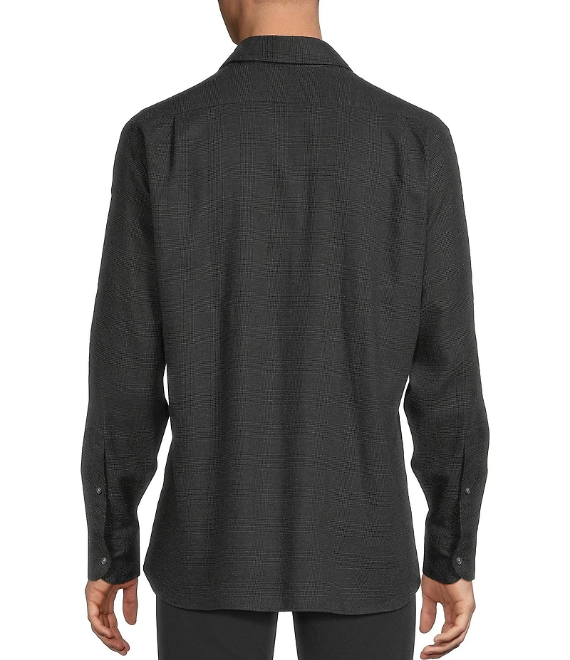 Cremieux Blue Label St. Moritz Collection Glen Plaid Long Sleeve Woven Shirt