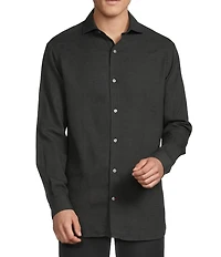 Cremieux Blue Label St. Moritz Collection Glen Plaid Long Sleeve Woven Shirt