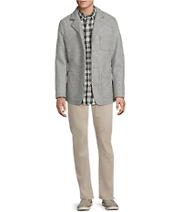 Cremieux Blue Label St. Moritz Collection Heathered Wool Chore Coat