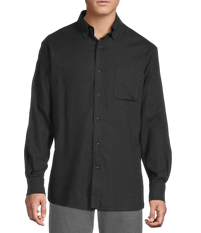 Cremieux Blue Label St. Moritz Collection Long Sleeve Button Down Solid Woven Shirt