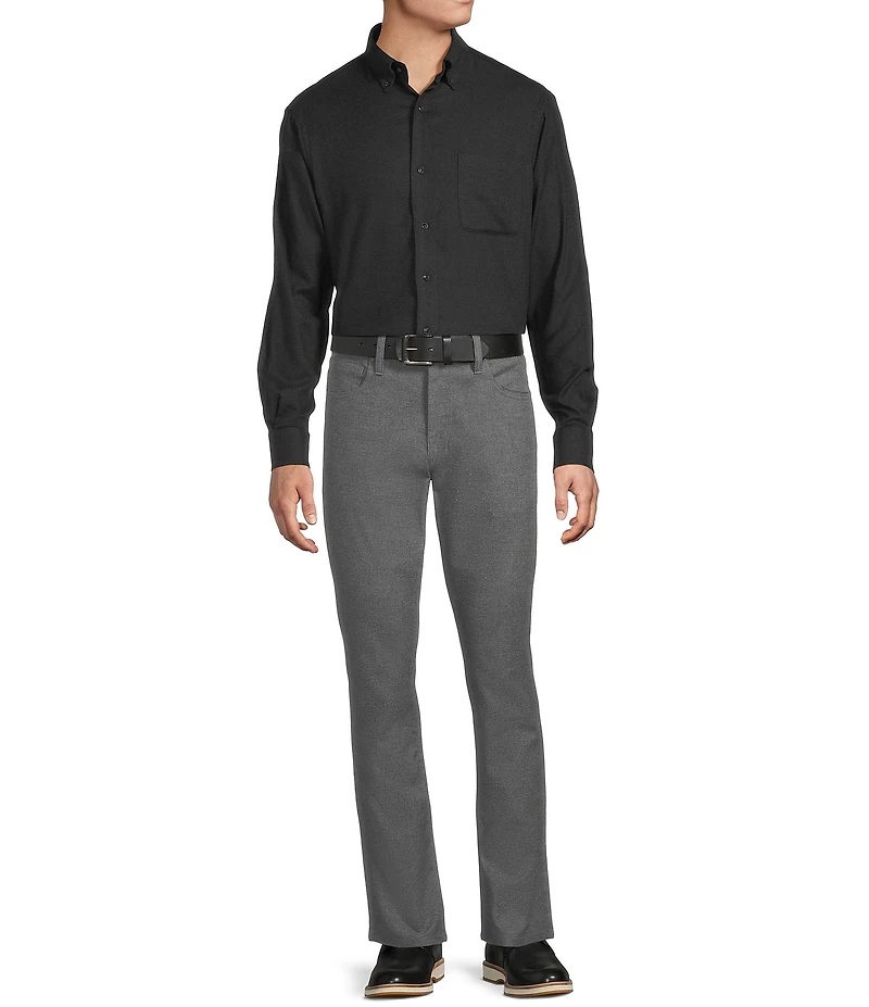 Cremieux Blue Label St. Moritz Collection Long Sleeve Button Down Solid Woven Shirt