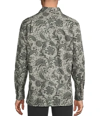 Cremieux Blue Label St. Moritz Collection Paisley Long Sleeve Woven Shirt