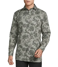 Cremieux Blue Label St. Moritz Collection Paisley Long Sleeve Woven Shirt