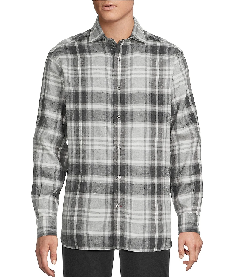 Cremieux Blue Label St. Moritz Collection Plaid Long Sleeve Woven Shirt