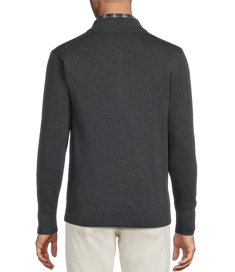 Cremieux Blue Label St. Moritz Collection Quarter-Zip Merino Wool Sweater