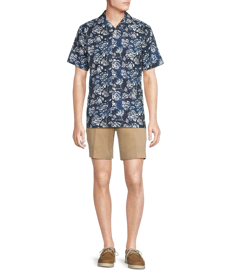 Cremieux Blue Label St. Tropez Collection Floral Print Short Sleeve Woven Camp Shirt