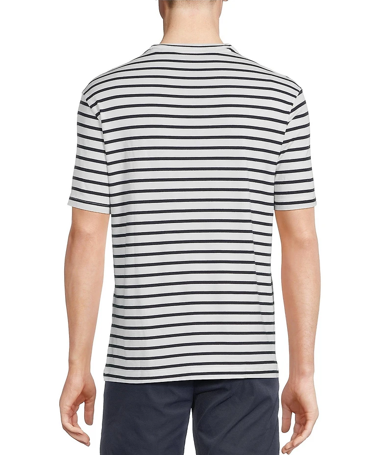 Cremieux Blue Label St. Tropez Collection Striped Crewneck Short Sleeve T-Shirt