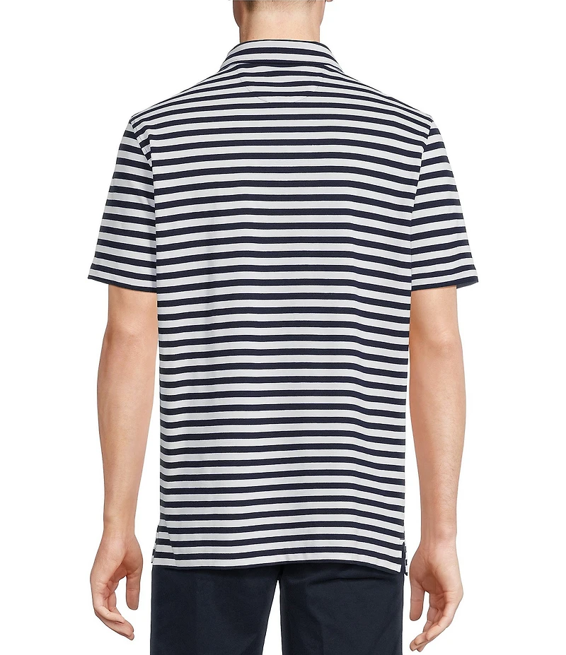 Cremieux Blue Label St. Tropez Collection Striped Short Sleeve Polo Shirt