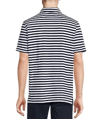 Cremieux Blue Label St. Tropez Collection Striped Short Sleeve Polo Shirt