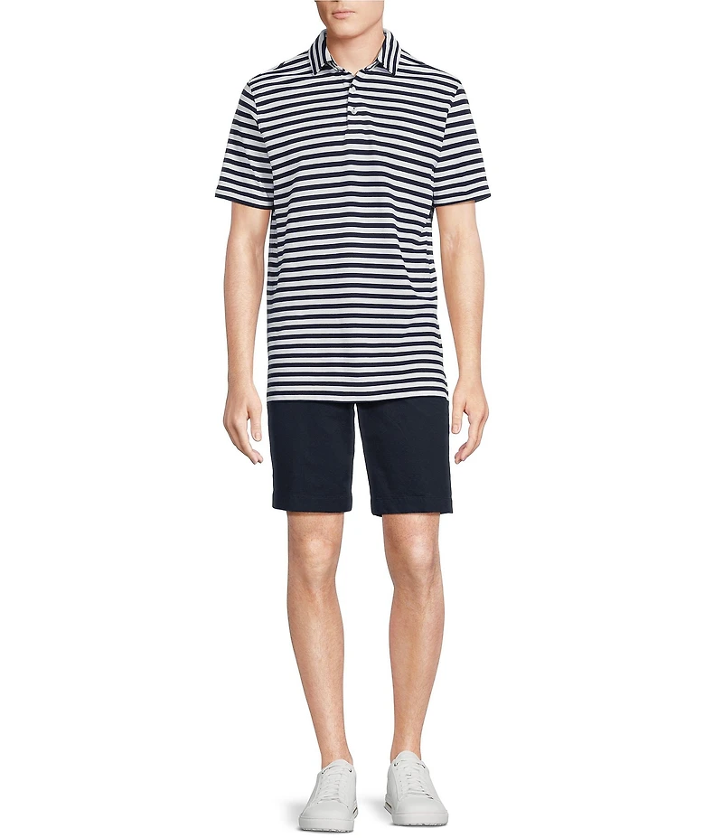 Cremieux Blue Label St. Tropez Collection Striped Short Sleeve Polo Shirt