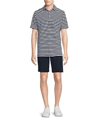 Cremieux Blue Label St. Tropez Collection Striped Short Sleeve Polo Shirt