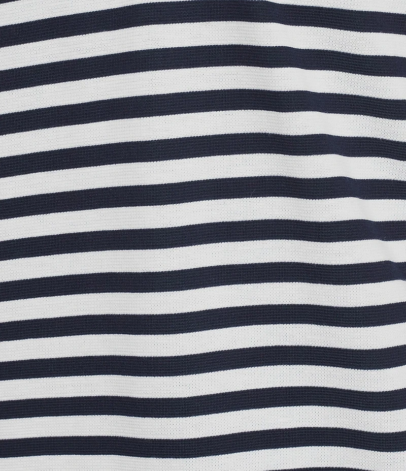 Cremieux Blue Label St. Tropez Collection Striped Short Sleeve Polo Shirt
