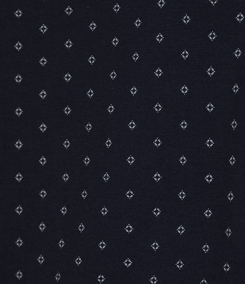 Cremieux Blue Label Stretch Jersey Geo Printed Short Sleeve Coatfront Shirt
