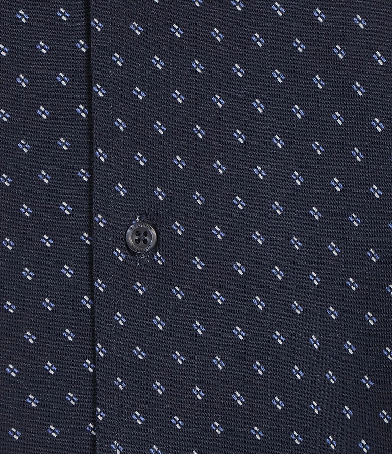 Cremieux Blue Label Stretch Jersey Printed Short Sleeve Coatfront Shirt