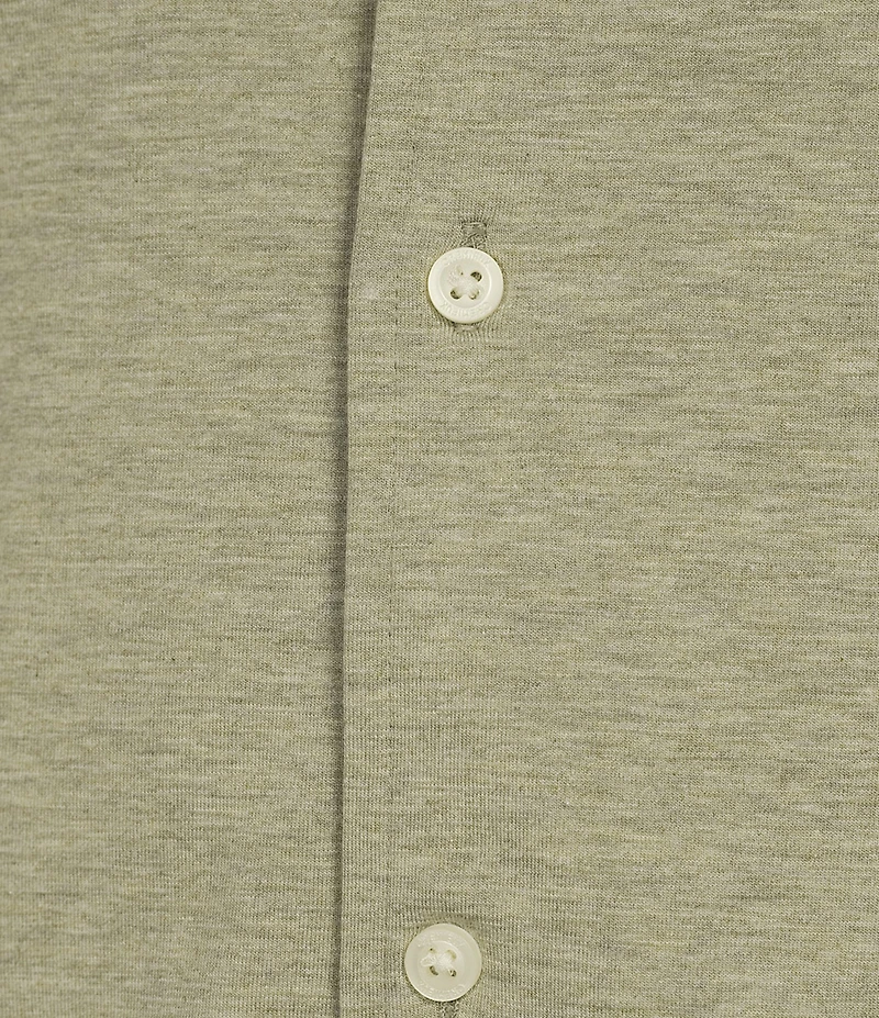 Cremieux Blue Label Stretch Jersey Solid Short Sleeve Coatfront Shirt